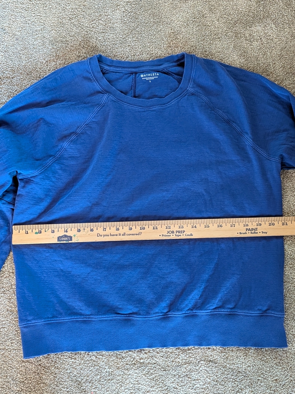 Athleta Royal Blue Crewneck Sweatshirt... Ladies....Size Large